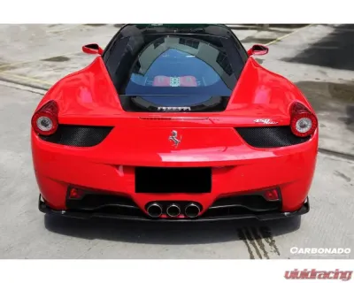 Carbonado FGCF AV Style Rear Lip Ferrari 458 Coupe | Spyder 2010-2015 - FGCF9501AV.RD