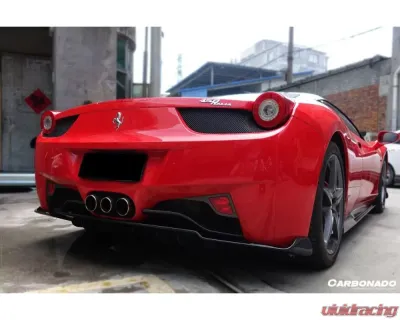 Carbonado FGCF AV Style Rear Lip Ferrari 458 Coupe | Spyder 2010-2015 - FGCF9501AV.RD