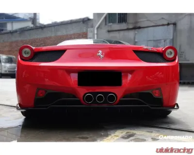 Carbonado FGCF AV Style Rear Lip Ferrari 458 Coupe | Spyder 2010-2015 - FGCF9501AV.RD