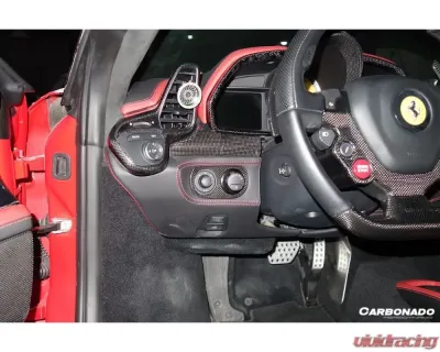 Carbonado DryFGCF OE Style DRY Light Switch Patch Ferrari 458 Coupe | Spyder 2010-2015 - DRYCF9501OE.LSC