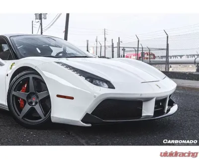 Carbonado CFRP Front Lip for Ferrari 488 GTB/Spyder 2015-2020, Carbon Fiber Finish - CF9503OE-FL
