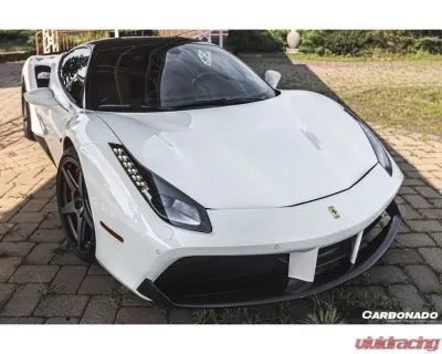 Carbonado CFRP Front Lip for Ferrari 488 GTB/Spyder 2015-2020, Carbon Fiber Finish - CF9503OE-FL