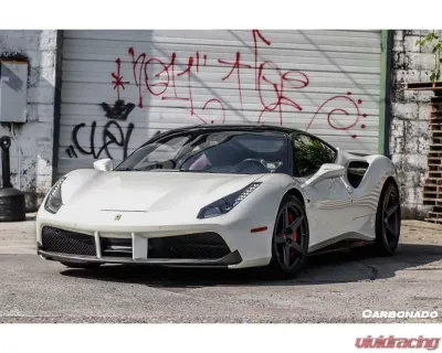 Carbonado CFRP Front Lip for Ferrari 488 GTB/Spyder 2015-2020, Carbon Fiber Finish - CF9503OE-FL