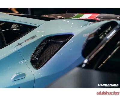 Carbonado CFRP Pista Style Quarter Panel Side Scoops Ferrari 488 GTB | Spyder 2015-2020 - CF9503PST-QPS