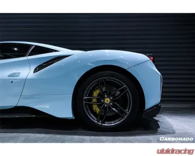 Carbonado CFRP Pista Style Quarter Panel Side Scoops Ferrari 488 GTB | Spyder 2015-2020 - CF9503PST-QPS