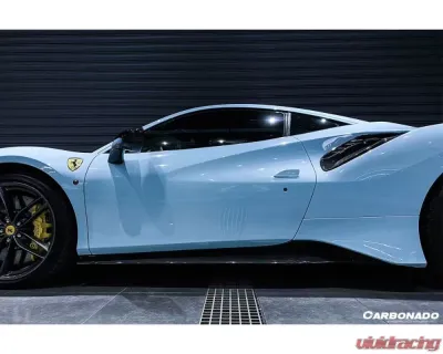 Carbonado CFRP OEM Style Side Skirts Ferrari 488 GTB | Spyder | Pista 2015-2020 - CF9503PST-SS