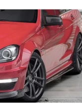 Carbonado CFRP RZS Style Side Skirts Mercedes Benz C63 AMG W204 2008-2014                                     - CFAF-004 - Image 4