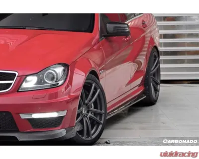 Carbonado CFRP RZS Style Side Skirts Mercedes Benz C63 AMG W204 2008-2014 - CFAF-004