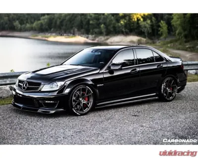 Carbonado CFRP RZS Style Side Skirts Mercedes Benz C63 AMG W204 2008-2014 - CFAF-004