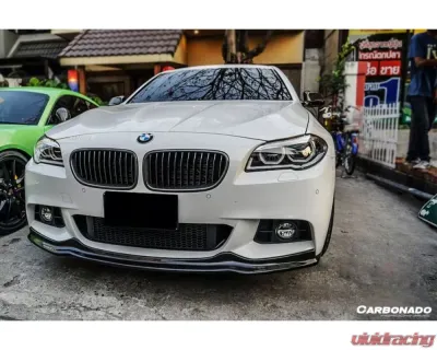 Carbonado CFRP AK Style Front Lip BMW 5 Series F10 M-Tech 2011-2016 - CMD008