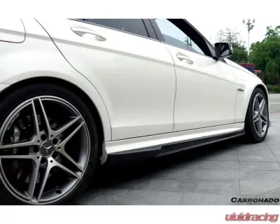 Carbonado CFRP VS Style Side Skirts Mercedes Benz C63 AMG W204 Sedan 2008-2014 - CMD020