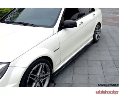 Carbonado CFRP VS Style Side Skirts Mercedes Benz C63 AMG W204 Sedan 2008-2014 - CMD020
