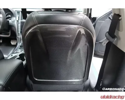 Carbonado DryCF OEM Style Dry Seat Back Replacement Infiniti Q50 Sedan 2014-2017 - DRYCF8346OEM-STC