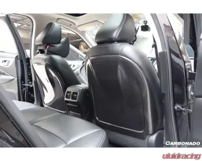 Carbonado DryCF OEM Style Dry Seat Back Replacement Infiniti Q50 Sedan 2014-2017 - DRYCF8346OEM-STC