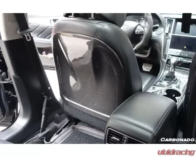 Carbonado DryCF OEM Style Dry Seat Back Replacement Infiniti Q50 Sedan 2014-2017 - DRYCF8346OEM-STC
