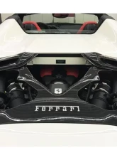 Carbonado DryCF Dry Engine Hood w/ Glass Ferrari 488 Spyder 2015-2019                                     - DRYCF9503CPO.EH - Image 13