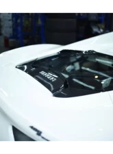 Carbonado DryCF Dry Engine Hood w/ Glass Ferrari 488 Spyder 2015-2019                                     - DRYCF9503CPO.EH - Image 15