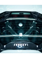 Carbonado DryCF Dry Engine Hood w/ Glass Ferrari 488 Spyder 2015-2019                                     - DRYCF9503CPO.EH - Image 8