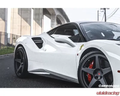 Carbonado DryFGCF OE Style Dry Side Air Intake Fins for Ferrari 488 GTB/Spyder 2015-2020 - DRYFGCF9503OE.AIF
