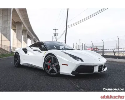 Carbonado DryFGCF OE Style Dry Side Air Intake Fins for Ferrari 488 GTB/Spyder 2015-2020 - DRYFGCF9503OE.AIF