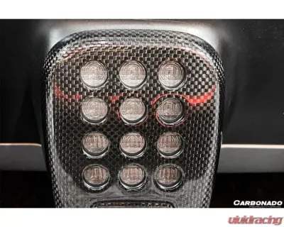 Carbonado DryCF Dry Rear Black Light Cover Ferrari 488 GTB | Spyder 2015-2020 - DRYCF9503OE.BLC-1