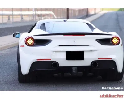 Carbonado DryFGCF OE Style Dry Rear Light Satellite Covers Ferrari 488 GTB | Spyder 2015-2020 - DRYFGCF9503OE.RLC