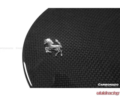 Carbonado DryCF OE Style DRY Fuel Door w/ Logo Ferrari 812 2017-2022 - DRYCF9506OE-FUDR