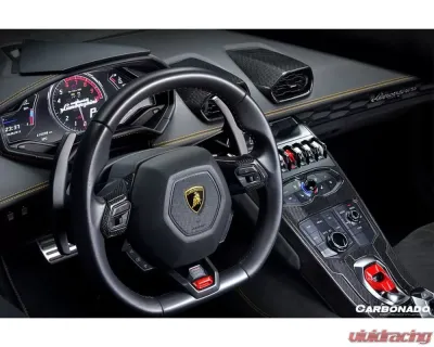 Carbonado DRYCF 1x1 Weave OEM Style Autoclave AC Panel Trim Lamborghini Huracan LP610 | LP580 2015-2019 - 1X1DRYCF5556OE-APT