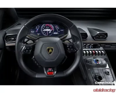 Carbonado DRYCF 1x1 Weave OEM Style Autoclave AC Panel Trim Lamborghini Huracan LP610 | LP580 2015-2019 - 1X1DRYCF5556OE-APT