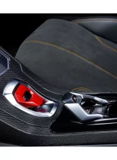 Carbonado DRYCF 1x1 Weave OEM Style Autoclave Center Console Tunnel Lamborghini Huracan LP610 | LP580 2015-2019                                     - 1X1DRYCF5556OE-CCT - Image 7