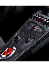Carbonado DRYCF 1x1 Weave OEM Style Autoclave Center Console Tunnel Lamborghini Huracan LP610 | LP580 2015-2019                                     - 1X1DRYCF5556OE-CCT - Image 8