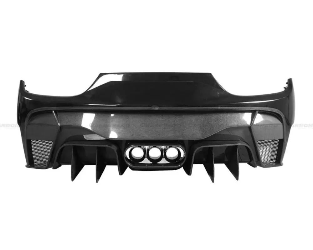 Carbonado FGPCF VRS Style Rear Bumper w/ Tips Ferrari 458 Italy | Spider 2010-2015 - FGPCF9501VRS-RB