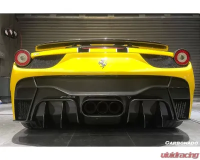 Carbonado FGPCF VRS Style Rear Bumper w/ Tips Ferrari 458 Italy | Spider 2010-2015 - FGPCF9501VRS-RB