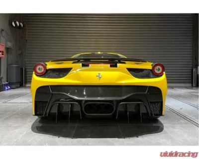 Carbonado FGPCF VRS Style Rear Bumper w/ Tips Ferrari 458 Italy | Spider 2010-2015 - FGPCF9501VRS-RB