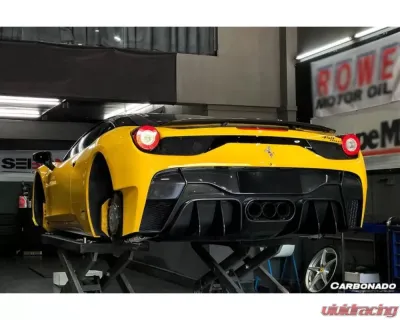 Carbonado FGPCF VRS Style Rear Bumper w/ Tips Ferrari 458 Italy | Spider 2010-2015 - FGPCF9501VRS-RB
