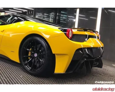 Carbonado FGPCF VRS Style Rear Bumper w/ Tips Ferrari 458 Italy | Spider 2010-2015 - FGPCF9501VRS-RB