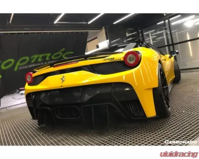 Carbonado FGPCF VRS Style Rear Bumper w/ Tips Ferrari 458 Italy | Spider 2010-2015 - FGPCF9501VRS-RB