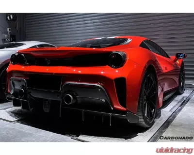 Carbonado FGPCF OEM Style Rear Bumper Ferrari 488 Pista 2018-2020 - FGPCF9503OEPST-RB
