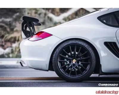 CARBONADO Carbon Fiber GT Style Trunk Spoiler for Porsche Cayman/Boxster 987 2005-2012 - CF3994VRSGT-W