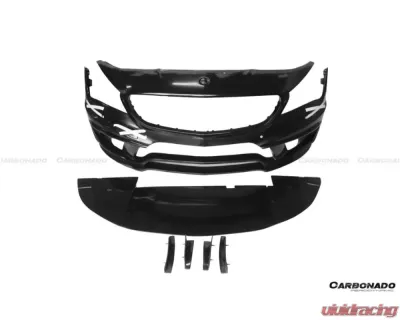 Carbonado Carbonado FRP WD Style Front Bumper with LED for Mercedes Benz W117 CLA-Class 2013-2016 - 8496WD-FB