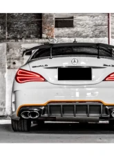 Carbonado FRP WD Style Rear Bumper w/ Exhaust Tip Mercedes Benz W117 CLA-Class 2013-2016                                     - 8496WD-RB - Image 12