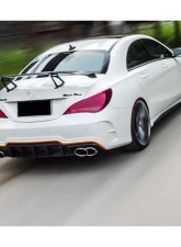 Carbonado FRP WD Style Rear Bumper w/ Exhaust Tip Mercedes Benz W117 CLA-Class 2013-2016                                     - 8496WD-RB - Image 13