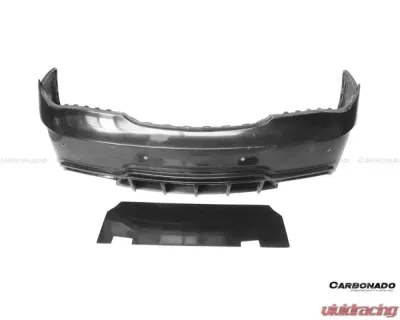 Carbonado FRP WD Style Rear Bumper w/ Exhaust Tip Mercedes Benz W117 CLA-Class 2013-2016 - 8496WD-RB