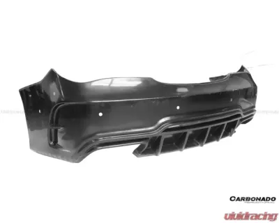 Carbonado FRP WD Style Rear Bumper w/ Exhaust Tip Mercedes Benz W117 CLA-Class 2013-2016 - 8496WD-RB