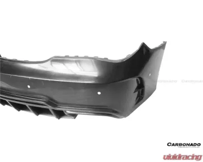 Carbonado FRP WD Style Rear Bumper w/ Exhaust Tip Mercedes Benz W117 CLA-Class 2013-2016 - 8496WD-RB