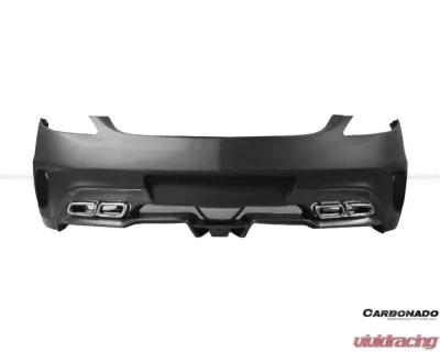 Carbonado FGPCF BKSS Style Rear Bumper w/ Exhaust Mercedes Benz W197 SLS AMG 2010-2015 - FGPCF8515BLS-RB
