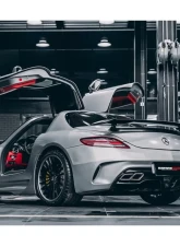 Carbonado FGPCF BKSS Style Rear Bumper w/ Exhaust Mercedes Benz W197 SLS AMG 2010-2015                                     - FGPCF8515BLS-RB - Image 12