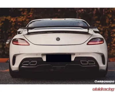 Carbonado FGPCF BKSS Style Rear Bumper w/ Exhaust Mercedes Benz W197 SLS AMG 2010-2015 - FGPCF8515BLS-RB
