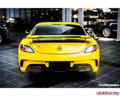 Carbonado FGPCF BKSS Style Rear Bumper w/ Exhaust Mercedes Benz W197 SLS AMG 2010-2015 - FGPCF8515BLS-RB