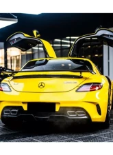 Carbonado FGPCF BKSS Style Rear Bumper w/ Exhaust Mercedes Benz W197 SLS AMG 2010-2015                                     - FGPCF8515BLS-RB - Image 19